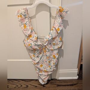 Evamom Nursing Ruffle One-Piece Swimsuit